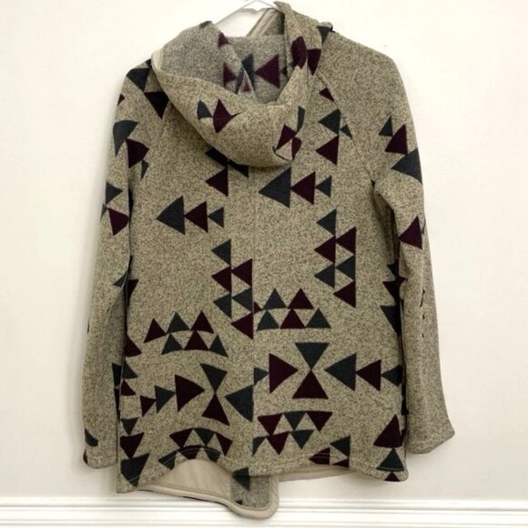 The North Face Jacket Women's Sz S Crescent Wrap Aztec Toggle Hooded Pockets - Picture 3 of 8